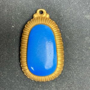 Vintage Rosenthal seb Bavarian blue and gold porcelain pendant